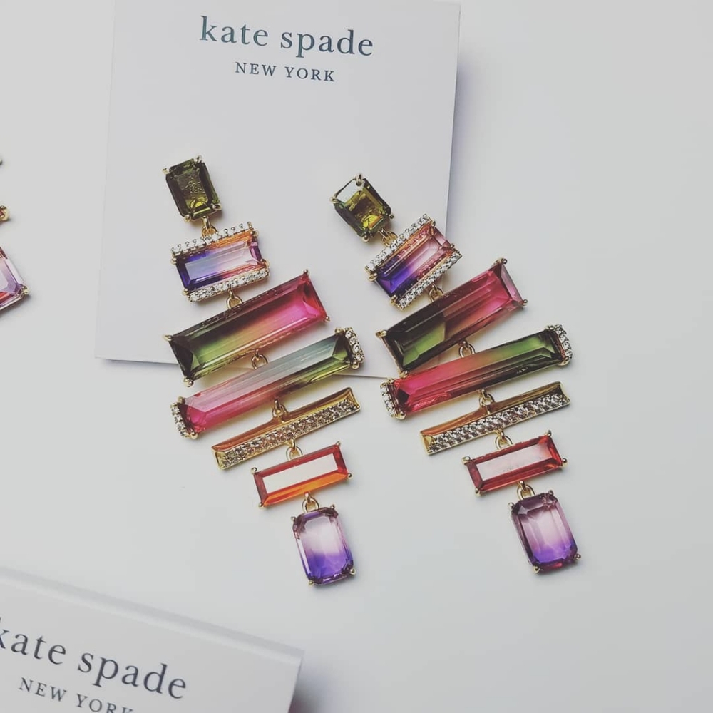 Kate Spade New York Geo Gem Statement Earrings - Picture 3 of 3